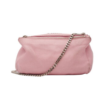 GIVENCHY GIVENCHY SUGAR LEATHER MINI PANDORA SHOULDER BAG PINK