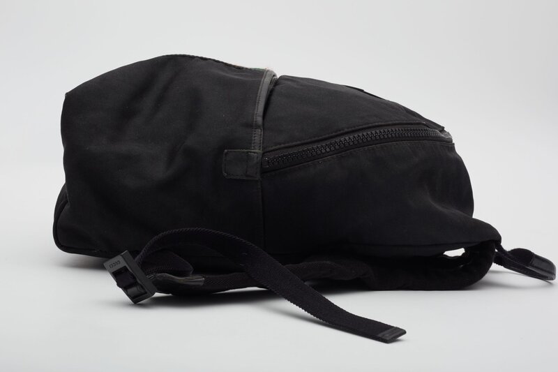 GUCCI GUCCI GG MONOGRAM WEB CLASSIC BACKPACK BLACK