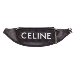 CELINE CELINE TRIOMPHE LOGO CANVAS BELT BAG BLACK