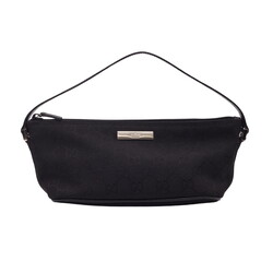 GUCCI GUCCI MONOGRAM BLACK BOAT POCHETTE BAG