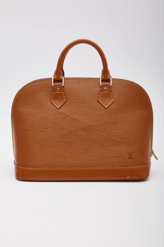 LOUIS VUITTON LOUIS VUITTON EPI LEATHER CIPANGO ORANGE ALMA PM HANDBAG