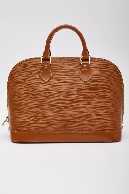 LOUIS VUITTON LOUIS VUITTON EPI LEATHER CIPANGO ORANGE ALMA PM HANDBAG