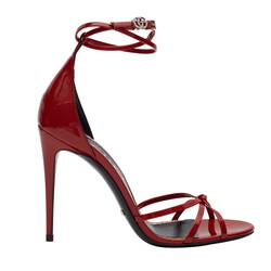 GUCCI GUCCI RED PATENT CRYSTAL BOW 100 HEELS