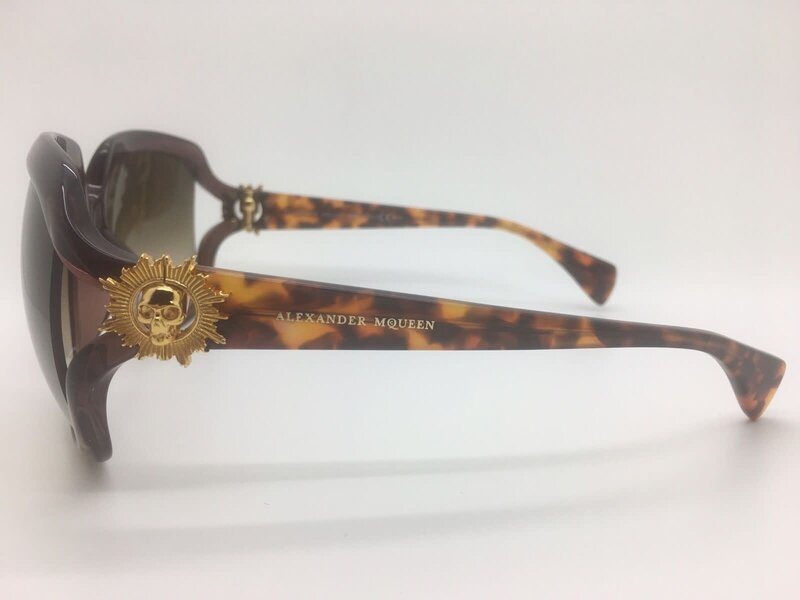 ALEXANDER MCQUEEN AMQ GOLD TORTOISE SUNGLASSES
