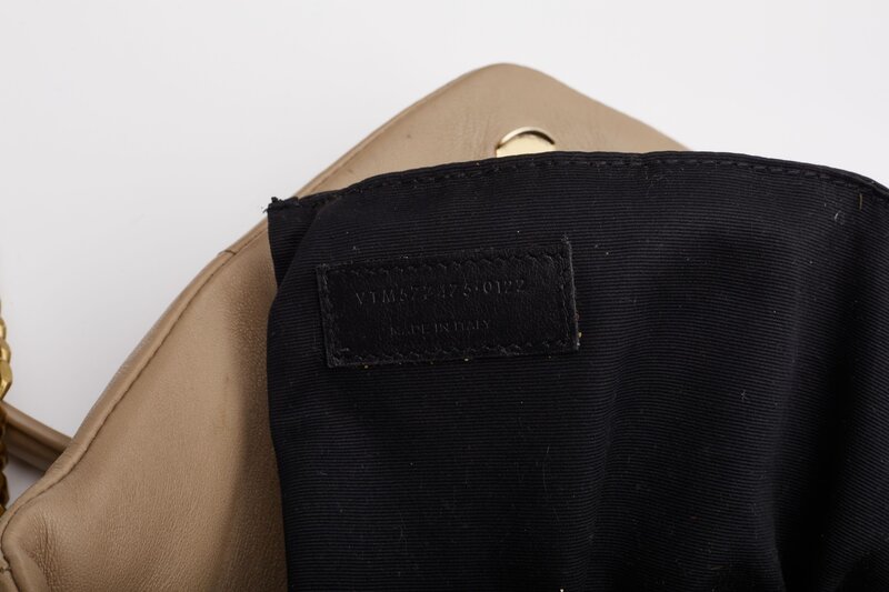 SAINT LAURENT SAINT LAURENT BEIGE LOULOU PUFFER SHOULDER BAG (PRE LOVED)