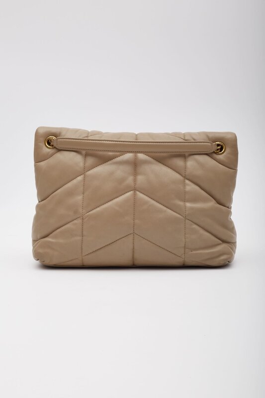 SAINT LAURENT SAINT LAURENT BEIGE LOULOU PUFFER SHOULDER BAG (PRE LOVED)