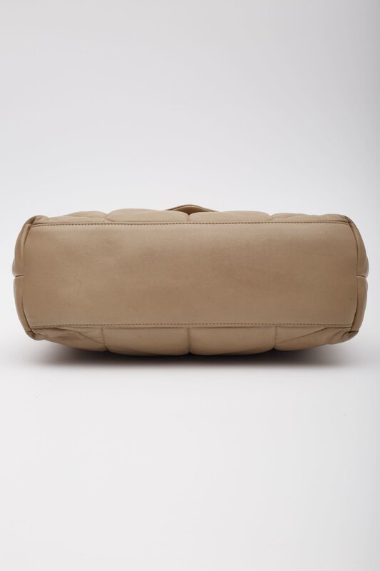 SAINT LAURENT SAINT LAURENT BEIGE LOULOU PUFFER SHOULDER BAG (PRE LOVED)