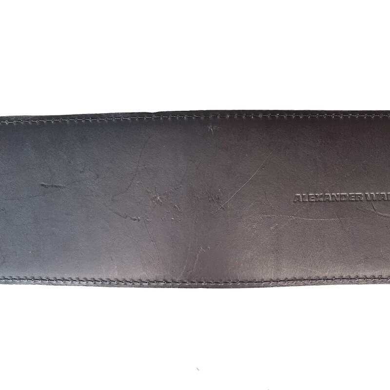 H&M X ALEXANDER WANG ALEXANDER WANG X H&M BLACK LEATHER WOMEN'S WAIST BELT (75/30) 2014