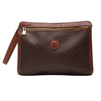 CELINE CELINE CANVAS MONOGRAM PORTFOLIO WRISTLET BAG