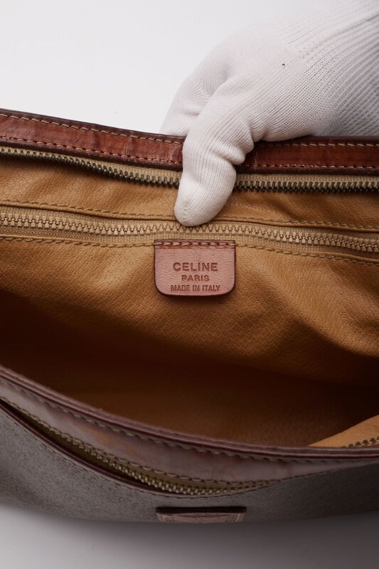 CELINE CELINE CANVAS MONOGRAM PORTFOLIO WRISTLET BAG