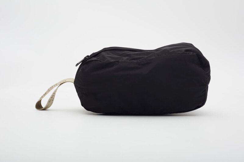 BURBERRY BLACK NYLON VANITY POUCH BAG