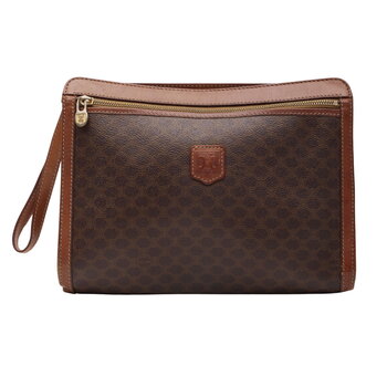 CELINE CELINE CANVAS MONOGRAM PORTFOLIO WRISTLET BAG