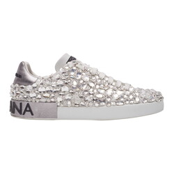 DOLCE AND GABBANA DOLCE & GABBANA PORTOFINO CRYSTAL SNEAKERS (US 10)