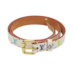 LOUIS VUITTON LOUIS VUITTON WHITE MULTICOLOR MONOGRAM SKINNY BELT (70/28)