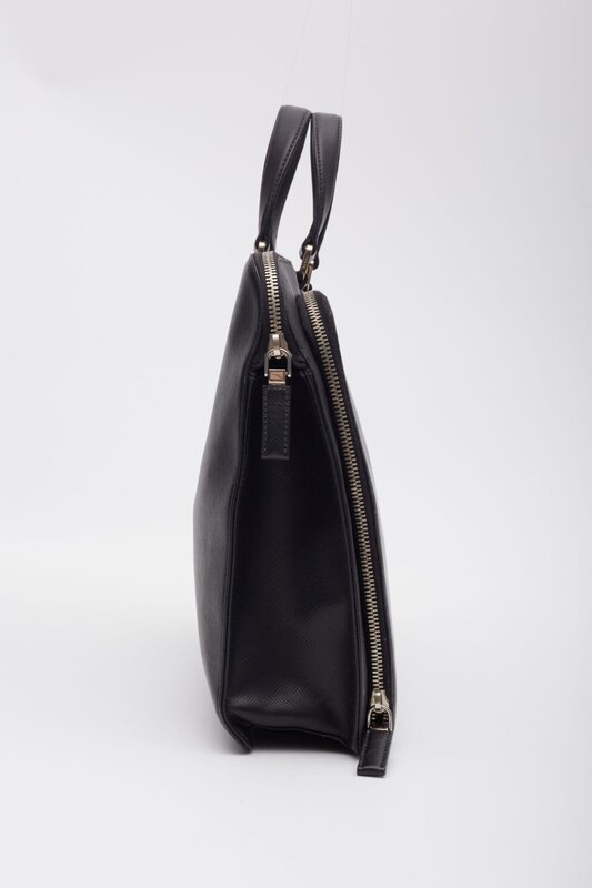 PRADA PRADA BLACK SAFFIANO BUSINESS BRIEFCASE BAG