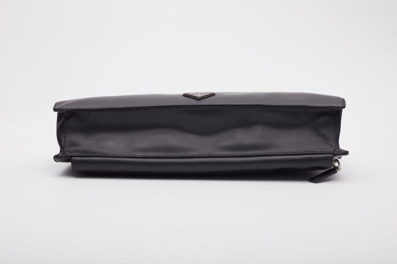 PRADA PRADA BLACK SAFFIANO BUSINESS BRIEFCASE BAG