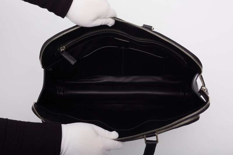 PRADA PRADA BLACK SAFFIANO BUSINESS BRIEFCASE BAG