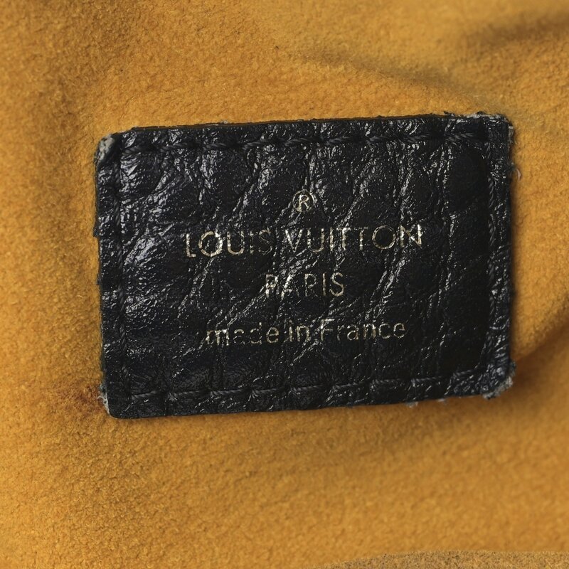 LOUIS VUITTON LOUIS VUITTON BLACK DENIM MAHINA SHOULDER BAG XS