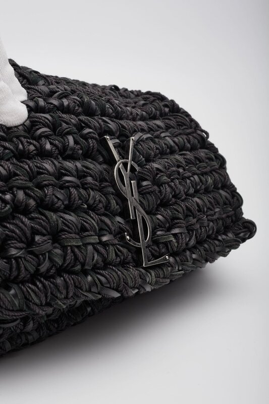 SAINT LAURENT SAINT LAURENT MONOGRAM RAFFIA KATE SHOULDER BAG MEDIUM