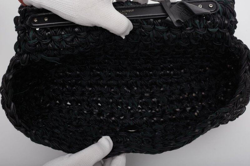 SAINT LAURENT SAINT LAURENT MONOGRAM RAFFIA KATE SHOULDER BAG MEDIUM