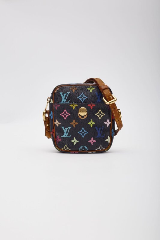 LOUIS VUITTON LOUIS VUITTON BLACK MURAKAMI MULTICOLOR MONOGRAM RIFT BAG