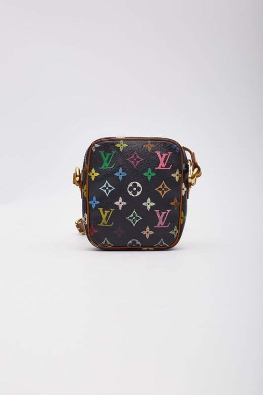 LOUIS VUITTON LOUIS VUITTON BLACK MURAKAMI MULTICOLOR MONOGRAM RIFT BAG