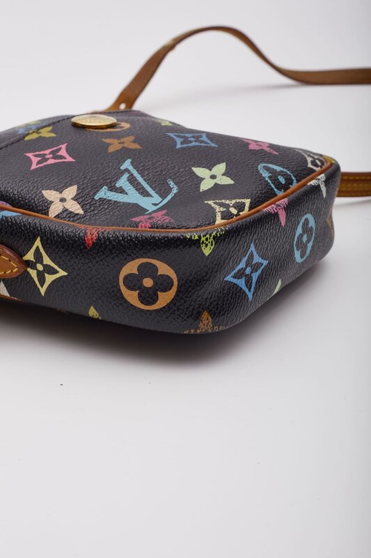 LOUIS VUITTON LOUIS VUITTON BLACK MURAKAMI MULTICOLOR MONOGRAM RIFT BAG