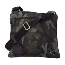 PRADA PRADA CAMOUFLAGE NYLON KHAKI MESSENGER BAG