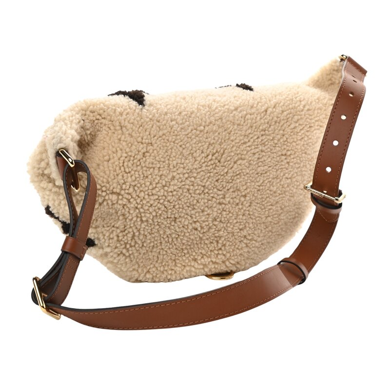 LOUIS VUITTON LOUIS VUITTON MONOGRAM NEUTRALS SHEARLING TEDDY BUM BAG
