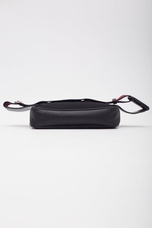 GUCCI GUCCI BLACK MONOGRAM GG SUPREME WEB BELT BAG
