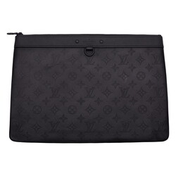 LOUIS VUITTON LOUIS VUITTON CALFSKIN MONOGRAM BLACK SHADOW DISCOVERY POCHETTE BAG