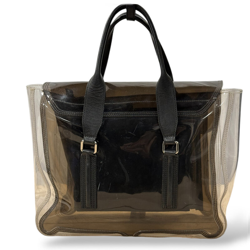 3.1 PHILLIP LIM 3.1 PHILLIP LIM PASHLI CLEAR & BLACK SATCHEL BAG