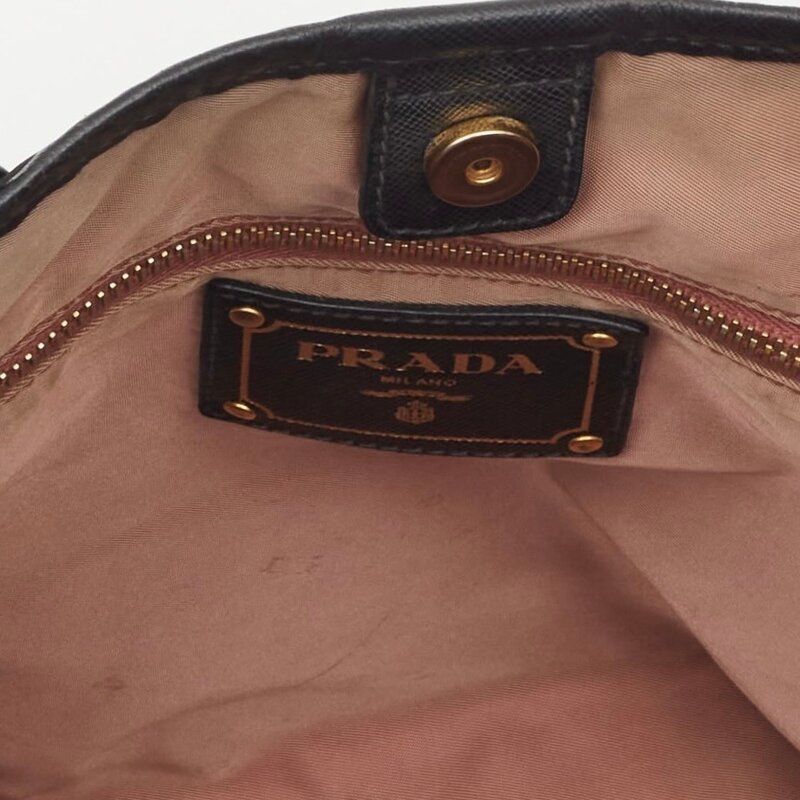 PRADA PRADA TESUTO NYLON BLACK TOTE BAG