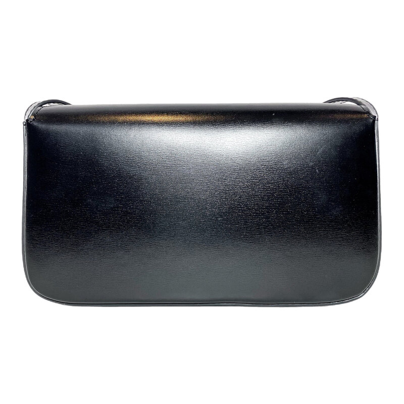 CELINE CELINE SHINY BLACK CALFSKIN TRIOMPHE SHOULDER BAG