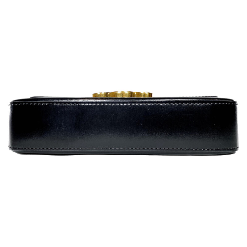 CELINE CELINE SHINY BLACK CALFSKIN TRIOMPHE SHOULDER BAG