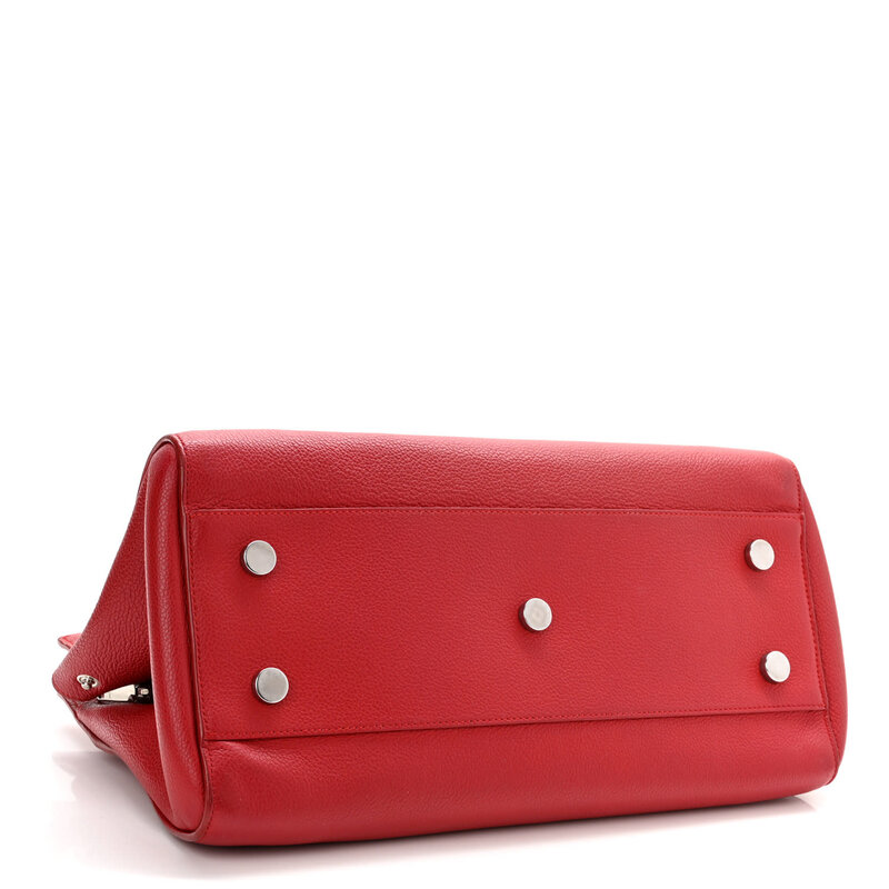 SAINT LAURENT SAINT LAURENT GRAINED LEATHER RED RIVE GAUCHE TOTE BAG SMALL