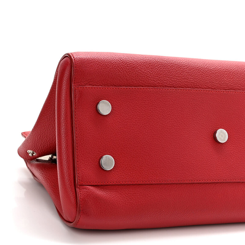 SAINT LAURENT SAINT LAURENT GRAINED LEATHER RED RIVE GAUCHE TOTE BAG SMALL