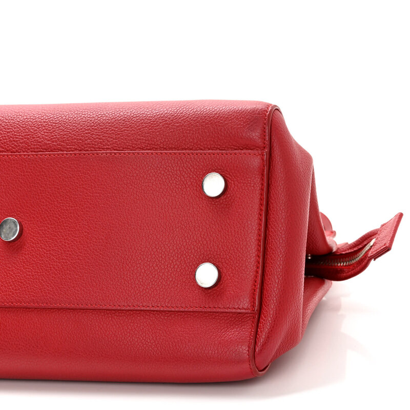 SAINT LAURENT SAINT LAURENT GRAINED LEATHER RED RIVE GAUCHE TOTE BAG SMALL