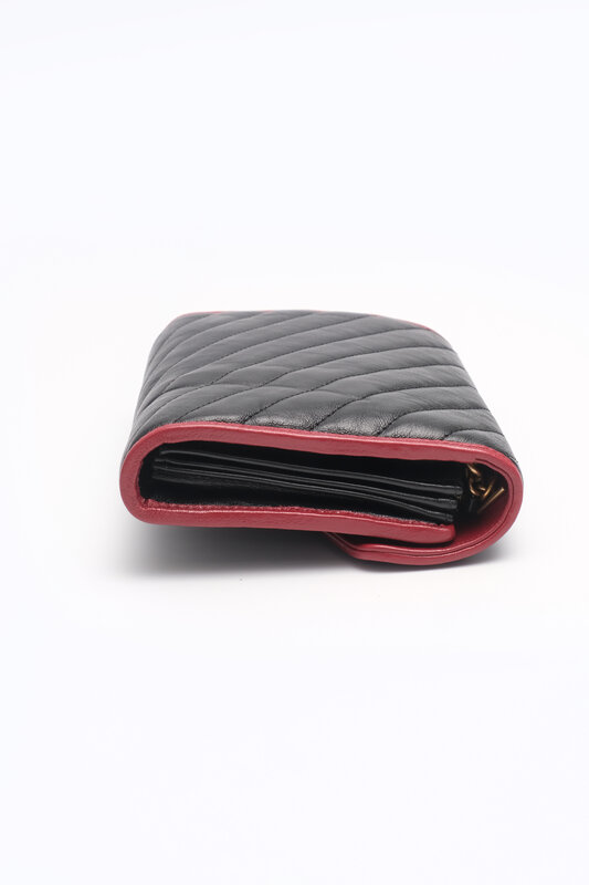 GUCCI GUCCI DOUBLE G MARMONT MINI  WALLET ON  CHAIN TORCHON  BLACK