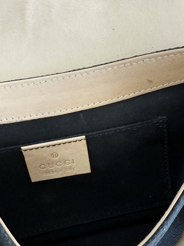 GUCCI Gucci FOR TOM FORD STUDDED MONOGRAM  CLUTCH WITH CHAIN