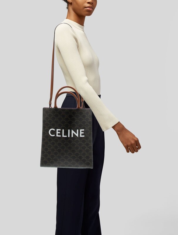 CELINE CELINE MONOGRAM VERTICAL CABAS TOTE BAG SMALL