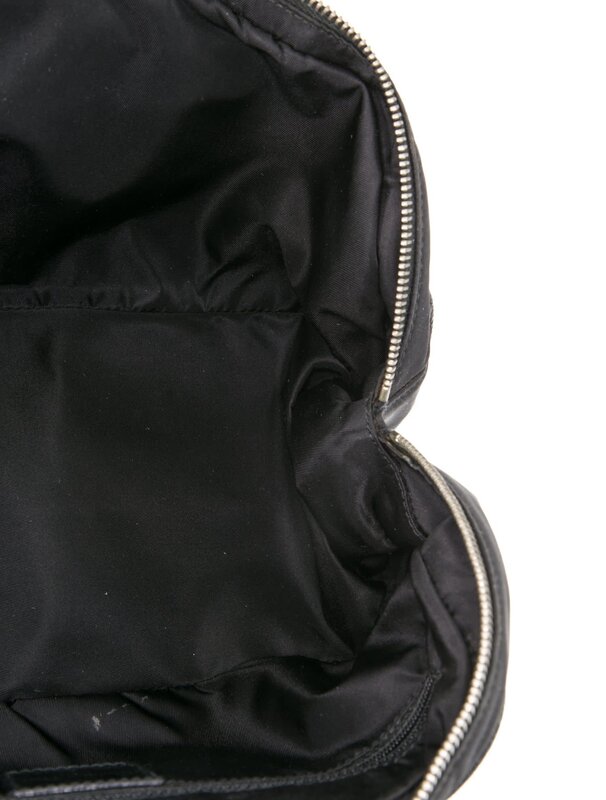 CHRISTIAN DIOR CHRISTIAN DIOR BLACK LEATHER ZIPPER EMBOSSED BOSTON BAG