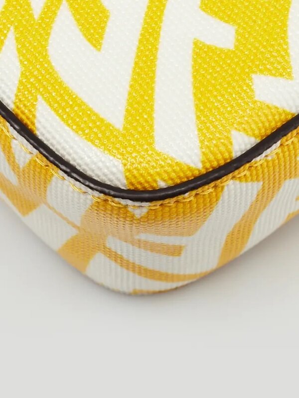 FENDI FENDI SARAH COLEMAN YELLOW FF VERTIGO BAGUETTE BAG MINI