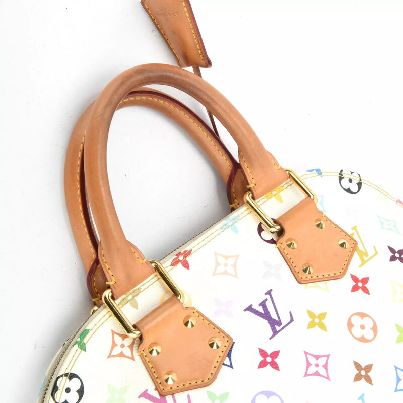 LOUIS VUITTON LOUIS VUITTON MURAKAMI WHITE MONOGRAM MULTICOLOR ALMA NM BAG