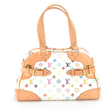 LOUIS VUITTON LOUIS VUITTON WHITE MULTICOLOR MONOGRAM TOP HANDLE CLAUDIA