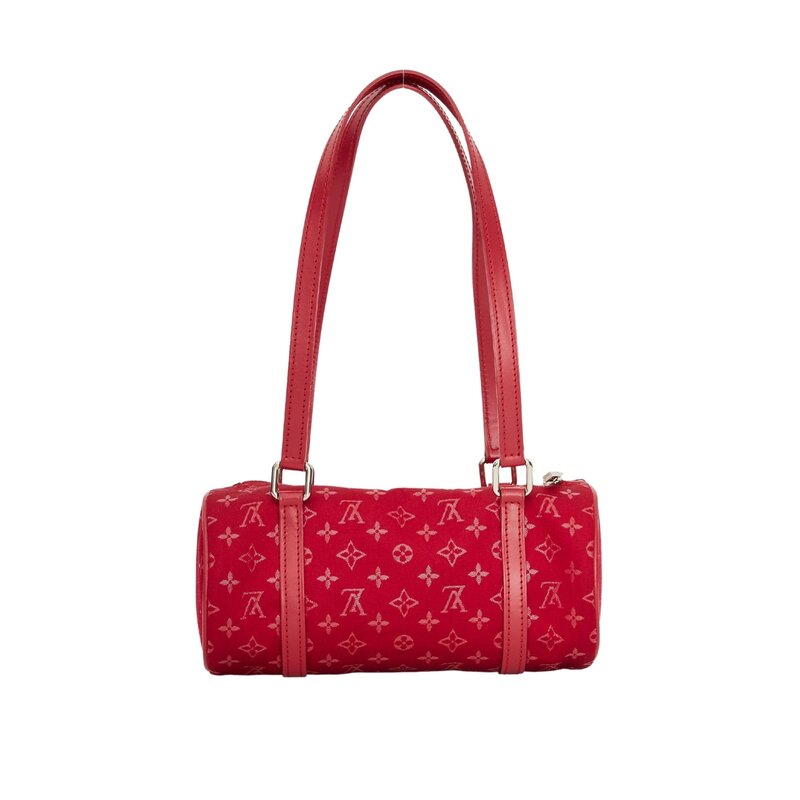LOUIS VUITTON LOUIS VUITTON RED SATIN MINI PAPILLON BAG