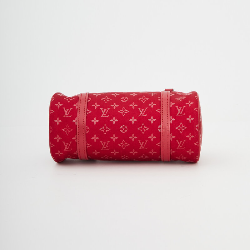 LOUIS VUITTON LOUIS VUITTON RED SATIN MINI PAPILLON BAG