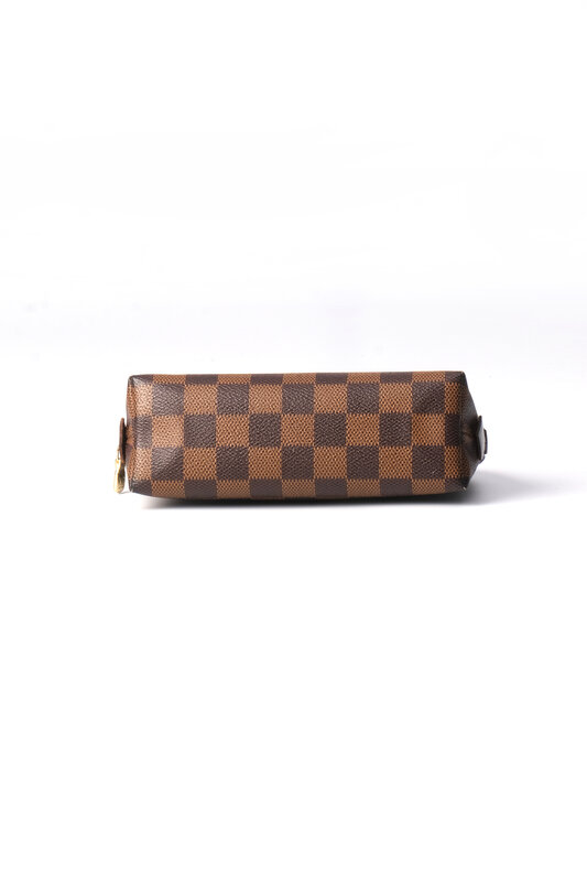 LOUIS VUITTON LOUIS VUITTON DAMIER EBENE DE MONOGRAM LOGO  COSMETIC BAG