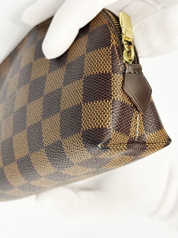 LOUIS VUITTON LOUIS VUITTON DAMIER EBENE DE MONOGRAM LOGO  COSMETIC BAG