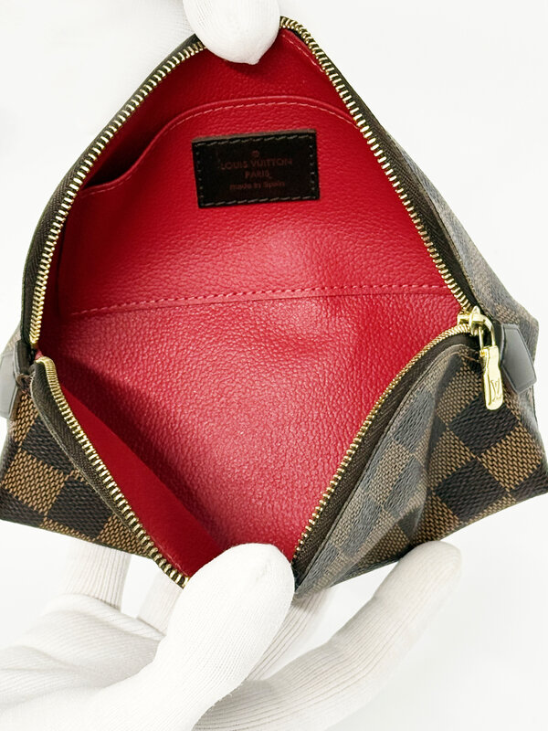 LOUIS VUITTON LOUIS VUITTON DAMIER EBENE DE MONOGRAM LOGO  COSMETIC BAG